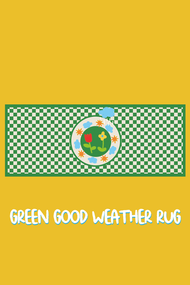 GREEN GOOD WEATHER  RUG ( 120*50)