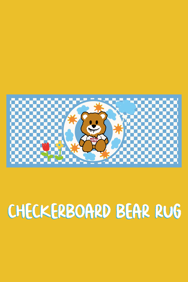 CHECKERBOARD BEAR  RUG ( 120*50)